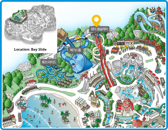 Water Bobsleigh mini map