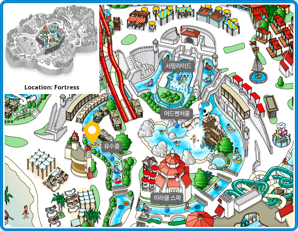 Outdoor Lazy River mini map